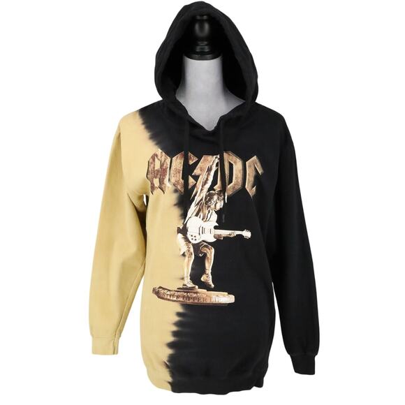 AC/DC Other - AC DC Sweatshirt Small Mens Hoodie Black Gold Stiff Upper Lip Unisex AC/DC